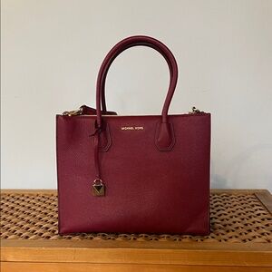 Michael Kors Deep Red Leather Handbag
